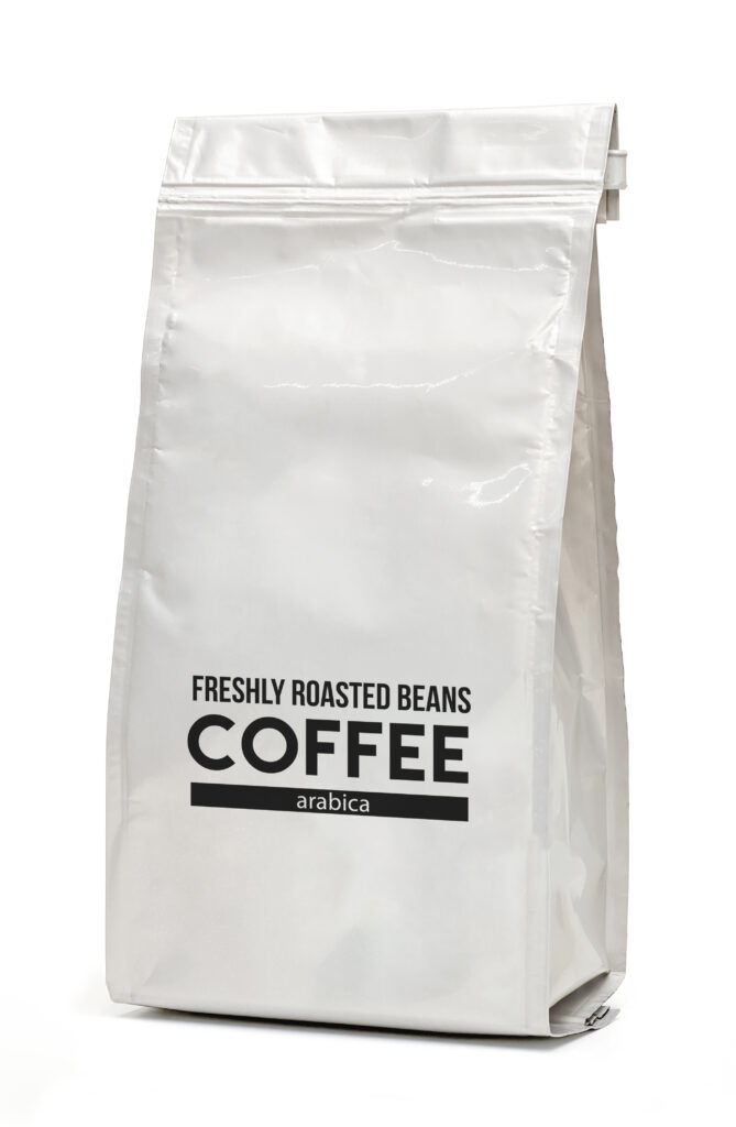 Coffee in aluminium foil packaging